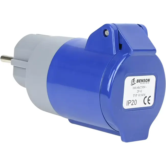 Benson stekker verloop compact - 250 V - 2P+E - EN 60309