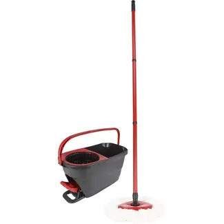Vileda Mop en emmer set Turbo Spin Smart - steel 85-123 cm - microvezel