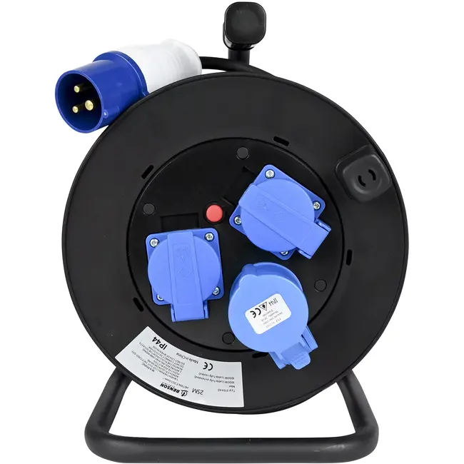Benson / schuko Kabelhaspel 25 mtr - 1000 W - 2300 W - 250 V - 2P+E - EN 60309