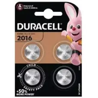 Duracell Lithium 2016 4-delig - 4 stuks - 2016/ - 3 v - voor koken en bereiden - inhoud 4 stuks - met duidelijke specificaties