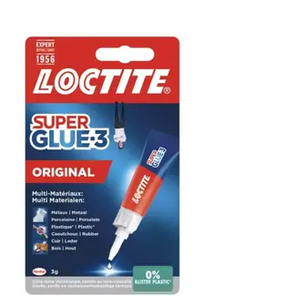 Loctite Lijm original 3 g - 3 gram - 3 g - inhoud 3 gram - voor snelle reparaties - snelle hechting