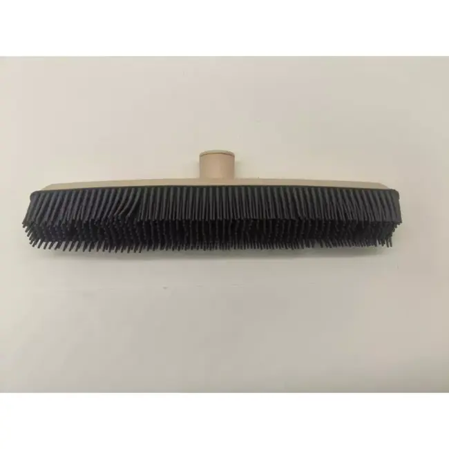 Benson Bezem rubber + steel - 40 cm - TPR + metaal - makkelijk te reinigen - 120 cm - met ophangoog in de steel