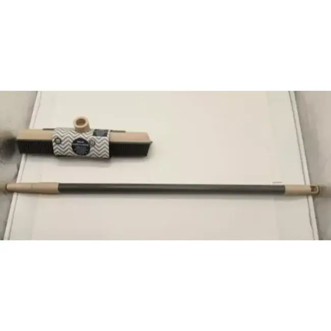 Benson Bezem rubber + steel - 40 cm - TPR + metaal - makkelijk te reinigen - 120 cm - met ophangoog in de steel