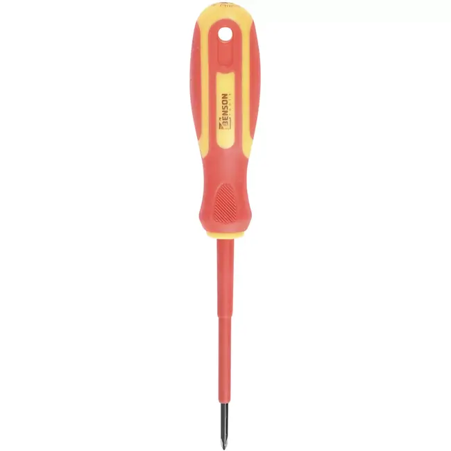 Benson Schroevendraaier phillips PH0 x 75 VDE - maat PH0 75 - met handvat - met grip - 000 V - 1,000 V