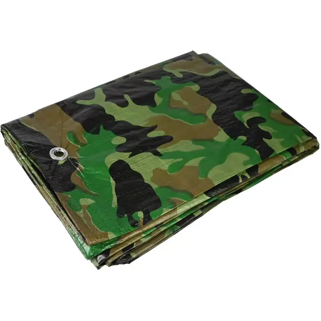 Benson Dekzeil 4 x 6 mtr army zwaar - maat 4 x 6 m - PE