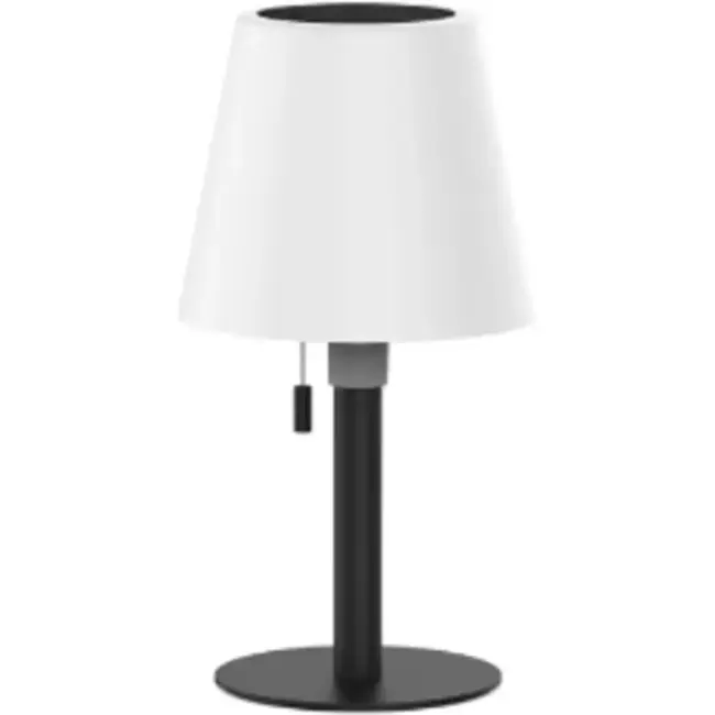 Benson LED tafellamp solar oplaadbaar 30 cm - 148x mm - PP body & diffuser + aluminium + ijzeren voet - 0,8 W - 1,5 W - 3,7 V - 4 mm - 5 V - 5,5 V