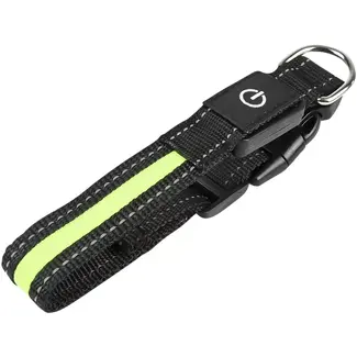 Benson Hondenhalsband met licht en reflectie 40 cm - 40 x 2,5 cm - fluorescerend draadweefsel + LED - LED