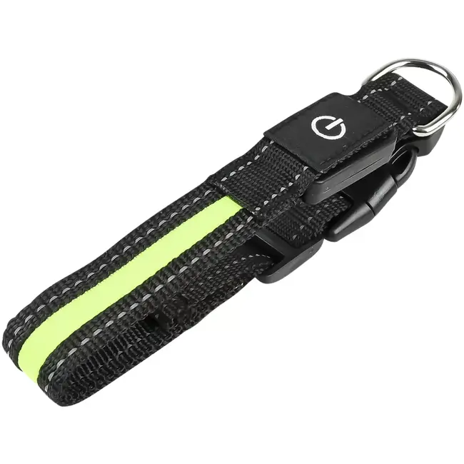 Benson Hondenhalsband met licht en reflectie 40 cm - 40 x 2,5 cm - fluorescerend draadweefsel + LED - LED