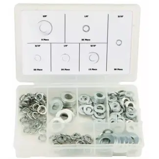 Benson Ringenset 250-delig - 12 x 9 mm - 15 x 8 mm - 18 x 8 mm - 24 x 6 mm - 32 x 6 mm - 50 x 5 mm - 9 x 9 mm - 90 x 5 mm