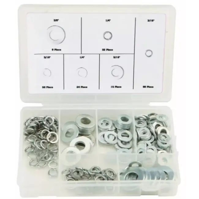 Benson Ringenset 250-delig - 12x 9 mm - 15x 8 mm - 18x 8 mm - 24x 6 mm - 32x 6 mm - 50x 5 mm - 9x 9 mm - 90x 5 mm