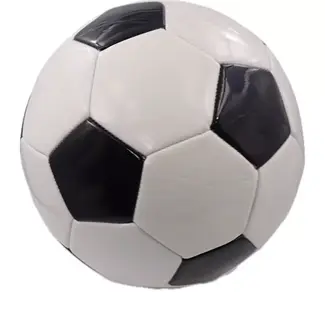 Benson Voetbal zwart wit - rubber - pvc/rubber - zwart/wit - 20 cm - zwart - diameter 20 cm/ maat 5