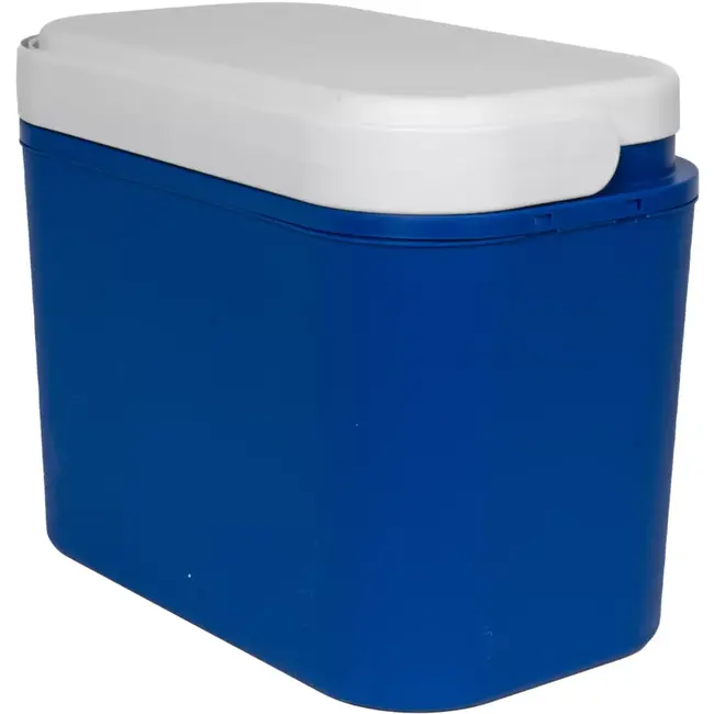 Benson Blauw witte koelbox 10 liter 32,5x 19,6x 25,7 cm, handig voor werk, picknick, auto, camping en strand
