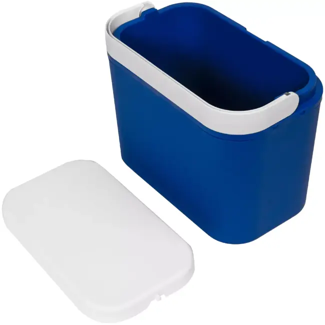 Benson Blauw witte koelbox 10 liter 32,5x 19,6x 25,7 cm, handig voor werk, picknick, auto, camping en strand
