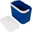 Benson Blauw witte koelbox 10 liter 32,5x 19,6x 25,7 cm, handig voor werk, picknick, auto, camping en strand