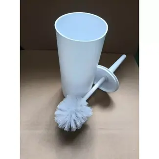 Benson Wc borstel + houder wit rond hoog - wit - voor sanitair en badkamer - voor sanitair en montage