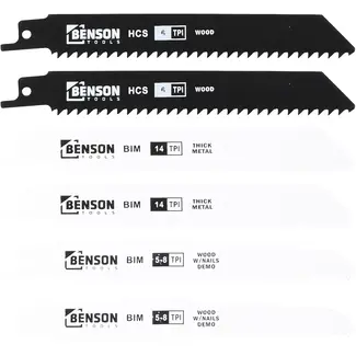 Benson Reciprozaagbladen 6-delig hout en metaal