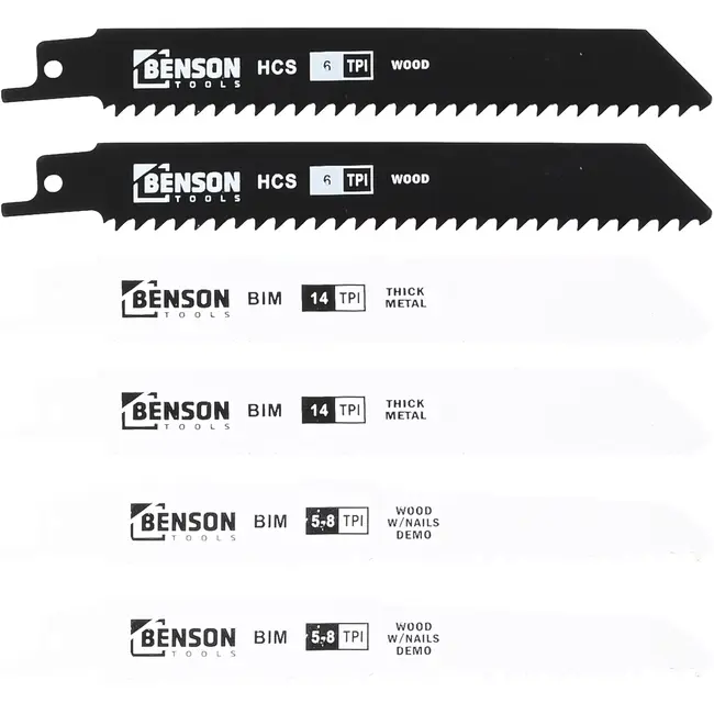Benson Reciprozaagbladen 6-delig hout en metaal