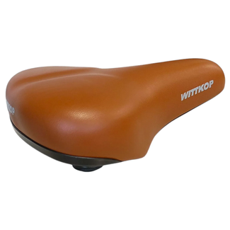 Wittkop Bruin stadsfietszadel met gel en vering zonder zadelstrop