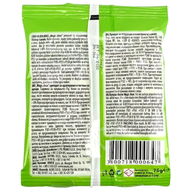 Magic Clean Afvoerontstopper korrels 75 gram voor gootsteen, douche en wastafel verstoppingen