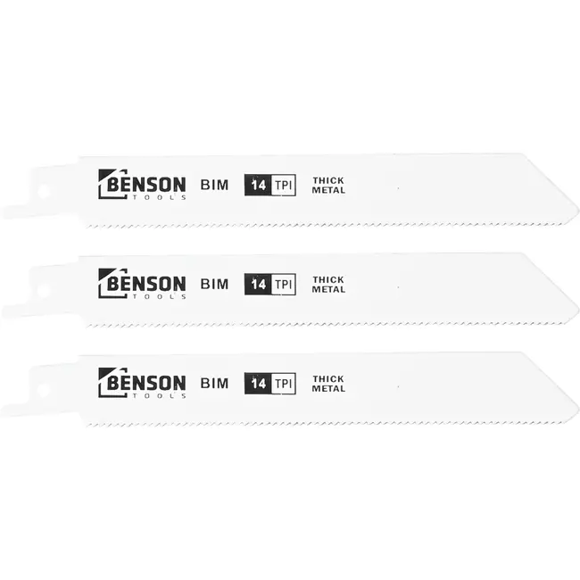 Benson Reciprozaagbladen Metaal - 3-delig - 150 mm - 14 TPI