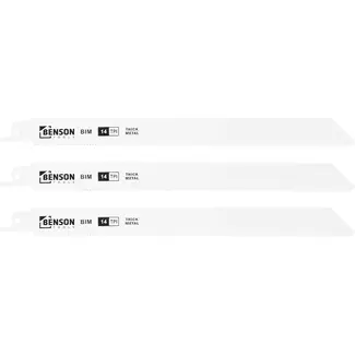 Benson Reciprozaagbladen 3-delig metaal (9''-14TPI) - 9? (± 230 mm) - Hard staal met geharde zaagtanden - 230 mm