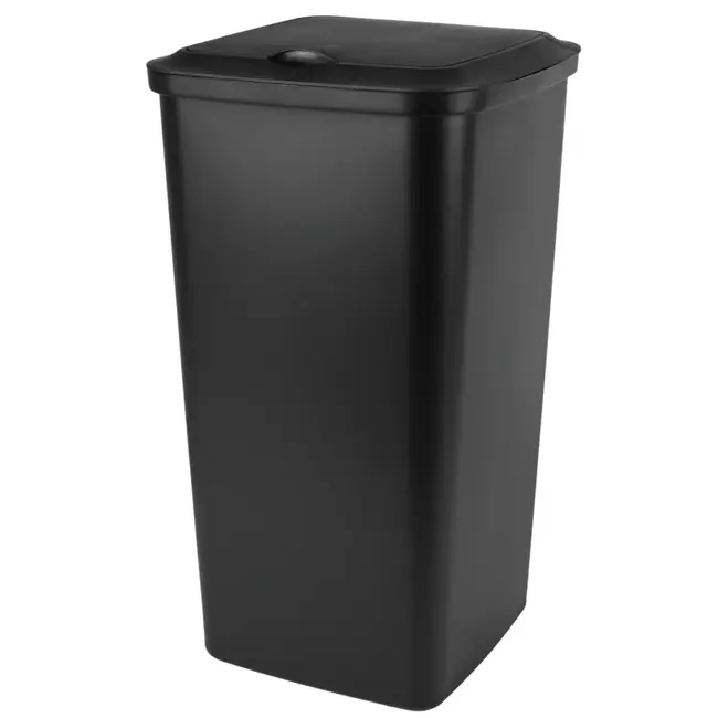 Benson Prullenbak 24 ltr zwart - 20 x 20 x 48 cm - met afneembare deksel