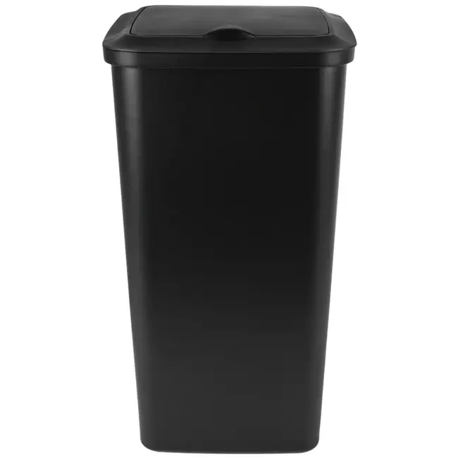 Benson Prullenbak 24 ltr zwart - 20x 20x 48 cm - met afneembare deksel