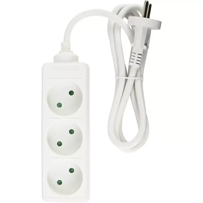 Benson Stekkerdoos 3-voudig 2 x 1,5 mm + 1,5 mtr - 16A - 250 V - 3500 W