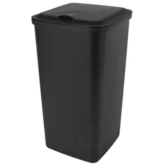 Benson Prullenbak 10 ltr zwart - met afneembare deksel - 16 x 16 x 36 cm - zwart - voor koken en bereiden - inhoud 10 l