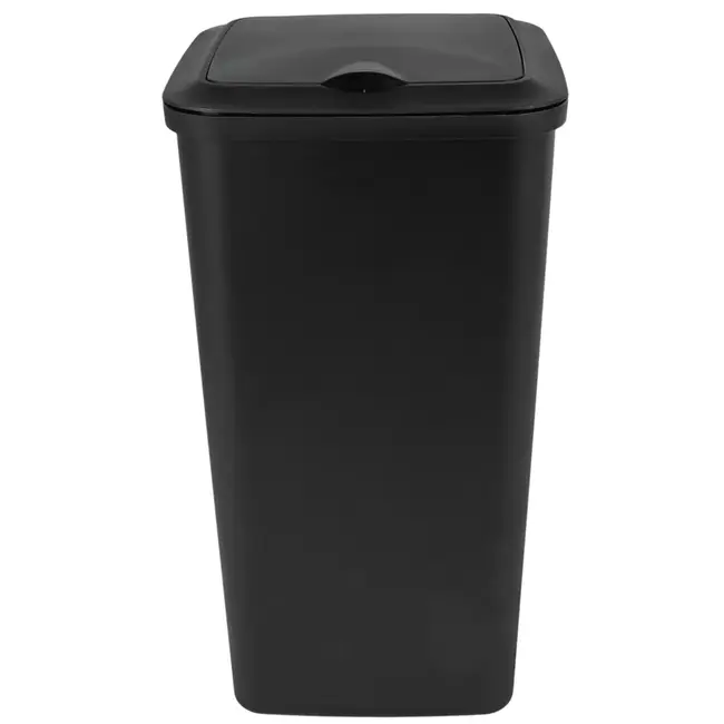 Benson Prullenbak 10 ltr zwart - 16 x 16 x 36 cm - met afneembare deksel
