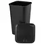 Benson Prullenbak 10 ltr zwart - 16 x 16 x 36 cm - met afneembare deksel