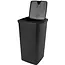 Benson Prullenbak 10 ltr zwart - 16x 16x 36 cm - met afneembare deksel