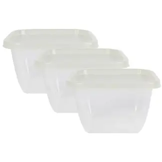 Benson Vershoudbakjes 1,25 ltr 3-delig - 3-delig - voor koken en bereiden - inhoud 1,25 ltr - voor handig gebruik in de keuken