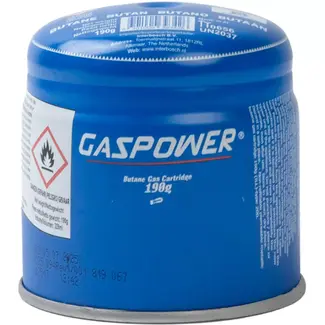 Benson Gaspower Gasvulling 190 gr - 190 gram - voor camping en buitenkoken - inhoud 190 gram - met duidelijke specificaties
