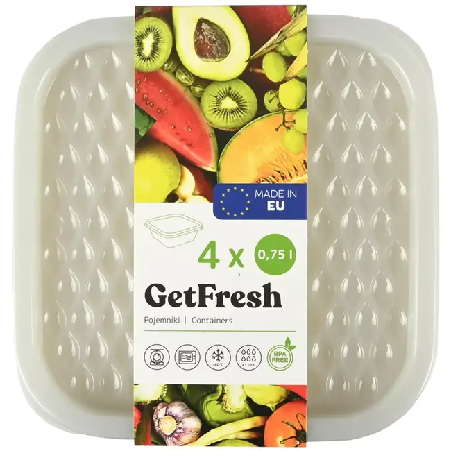 Benson Vershoudbakjes 0,75 ltr 4-delig - 4-delig - voor koken en bereiden - inhoud 0,75 ltr - voor handig gebruik in de keuken