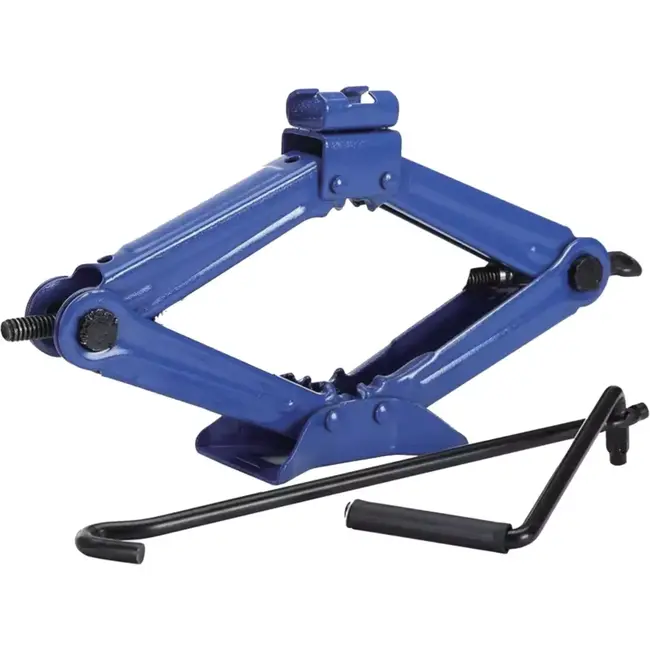 Benson Schaarkrik 1,5 ton blauw met slinger voor wielwissel auto