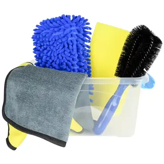 Benson Complete auto schoonmaakset 6-delig in praktische opbergbox