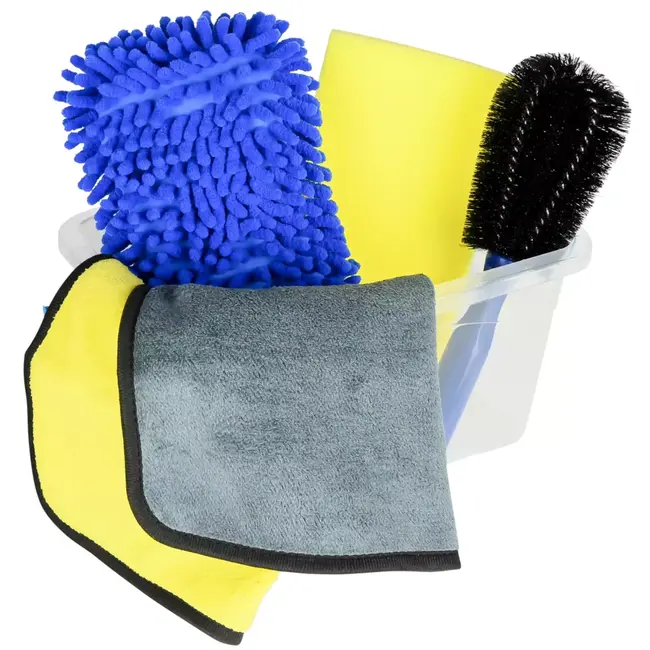 Benson Complete auto schoonmaakset 6-delig in praktische opbergbox