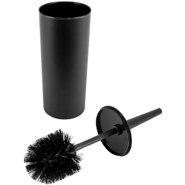 Benson Wc borstel + houder zwart rond hoog