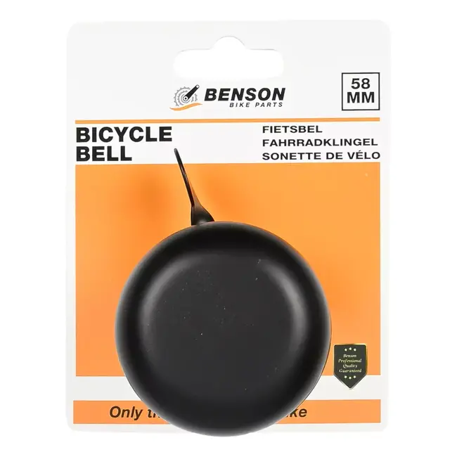 Benson Fietsbel ding-dong 58 mm zwart - staal