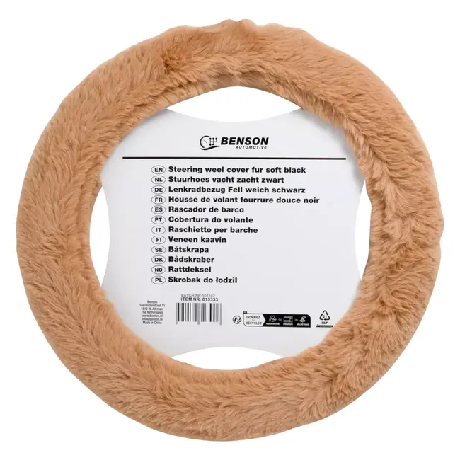 Benson Stuurhoes zachte vacht beige – Universeel en comfortabel