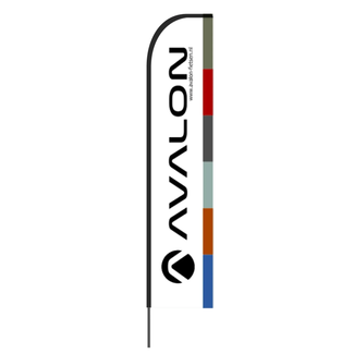 Avalon EA0902A Beach vlag wit incl voet - wit