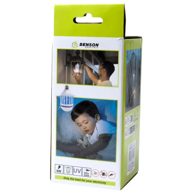 Benson Anti muggen/insectenlamp fitting - 4 W - 110 V - 240 V - LED