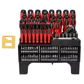 Benson Schroevendraaier en bit set in rek 116-delig - 10 mm - 25 mm - 5 mm - 6 mm - T10 - T15 - T20 - T25 - T30 - T40