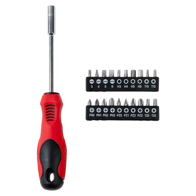 Benson Schroevendraaier en bit set 21-delig - 20x 25 mm - 6 mm