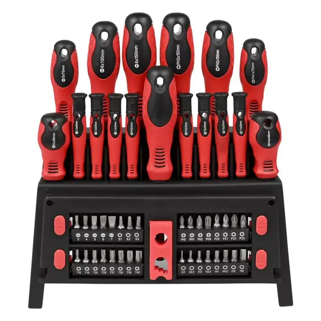 Benson Schroevendraaier en bit set 50-delig - 25 mm - T10 - T15 - T20 - T25 - T27 - T30 - T35 - T40