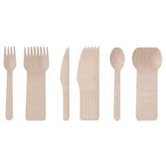 Benson Bestekset hout 18-delig - cira 16 cm - 16 cm