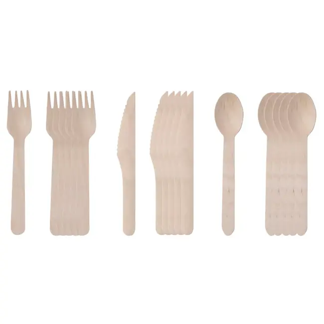 Benson Bestekset hout 18-delig - cira 16 cm - 16 cm