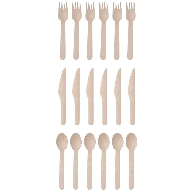 Benson Bestekset hout 18-delig - cira 16 cm - 16 cm