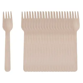 Benson Houten wegwerpvorken 16 cm - 20 stuks voor feestjes en BBQ